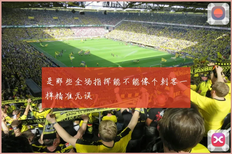 是那些全场指挥能不能像个刺客一样精准无误